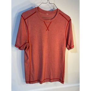 Lululemon Shirt Mens Medium Red Short Sleeve
